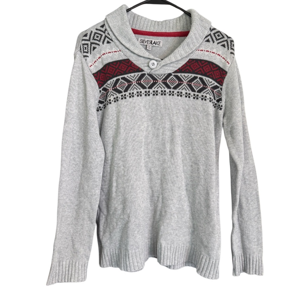 Women’s Gray and Red Sweater by Silverkake XL